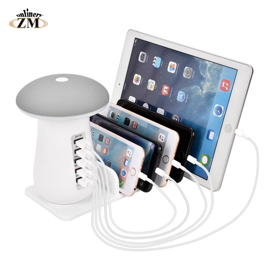 

Multi Port QC 3.0 Fast Charging USB Phone Charger 5 Ports Station Dock Stand Holder For samsung huawei iphone xiaomi Power Bank