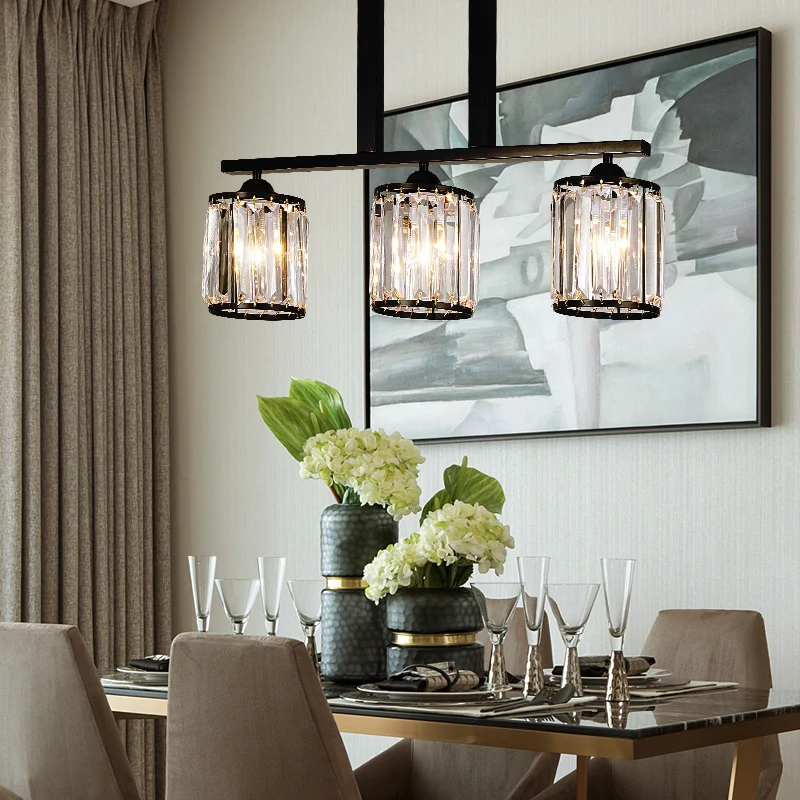 

Nordic Chandelier Long Chandelier for Dining Room Creative Personality Luxury Art Designer Crystal Cover Droplight Fixtures
