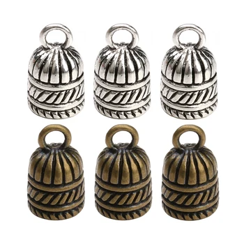 

20pcs/lot Antique Bronze Silver Color Hole 5.5mm Round Leather Bracelet Connectors End Tip Caps DIY Jewelry Making