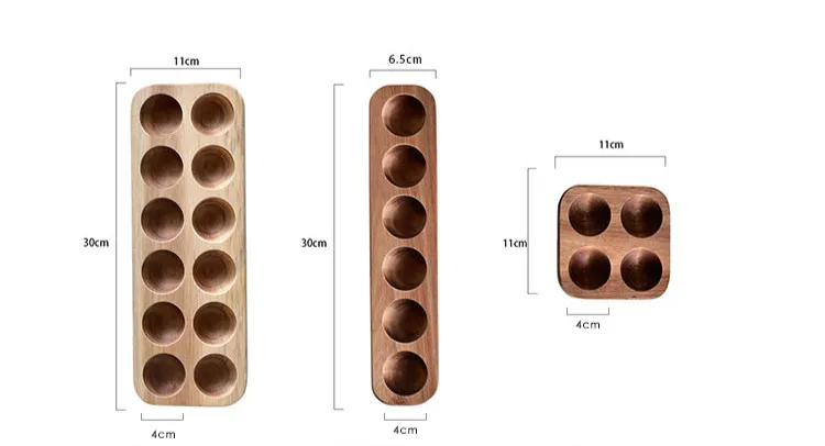 Японский деревянный двухрядные яйцо ящик для хранения дома ящик для хранения Подставка под яйца аксессуары кухонных раковин WF921948