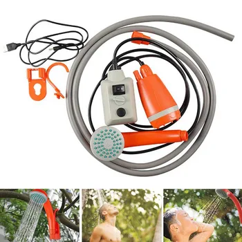 

Camping Shower Set Home ABS Battery Powered Steady Nozzle Pumps Compact Handheld Bucket Portable USB Outdoor Car