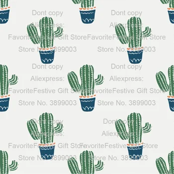 

ins Cactus Cotton stretch fabric printing Cotton Cloth for DIY Handmade Textile Sewing Bags Table cloth bib blanket Material