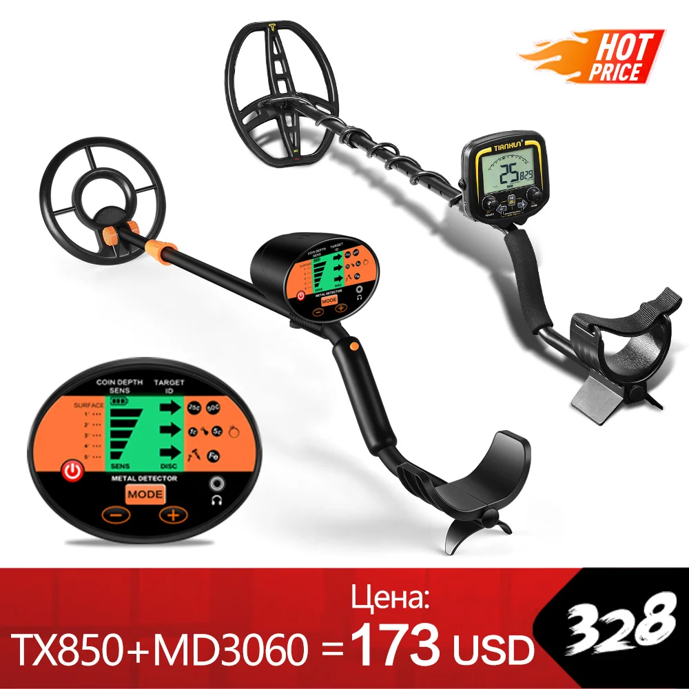 

Professional Metal Detector Underground Depth 2.5m Scanner Search Finder Gold Detector Treasure Hunter Detecting TX850+MD3060