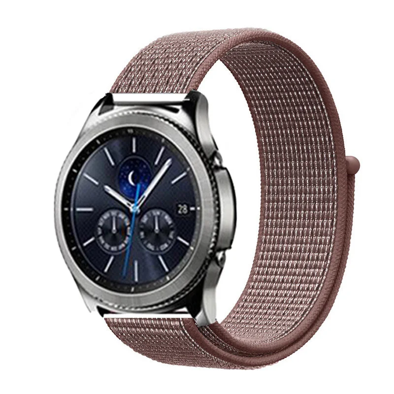 Galaxy watch 46 мм ремешок для samsung gear S3 Frontier 42 мм active 2 huawei watch gt ремешок amazfit bip нейлон 22 мм ремешок для часов 44 40 - Цвет ремешка: smokey mauve 38