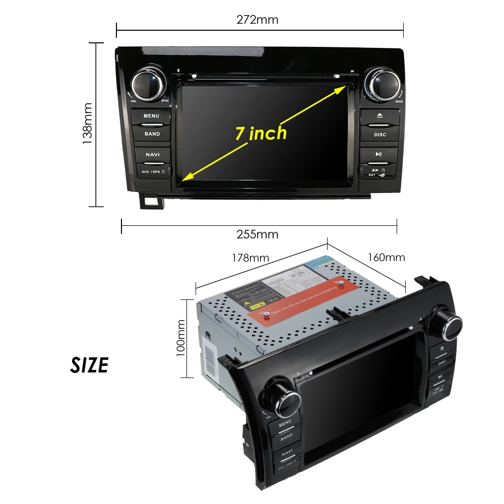 2 Din Android 9,0 8 Core автомобильный DVD gps плеер навигации радио стерео для Toyota Sequoia/Tundra Bluetooth WI-FI 4G OBD2