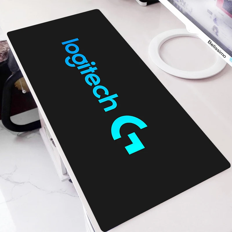 Большой игровой коврик для мыши Logitech G logo с клавиатурой Нескользящий Резиновый