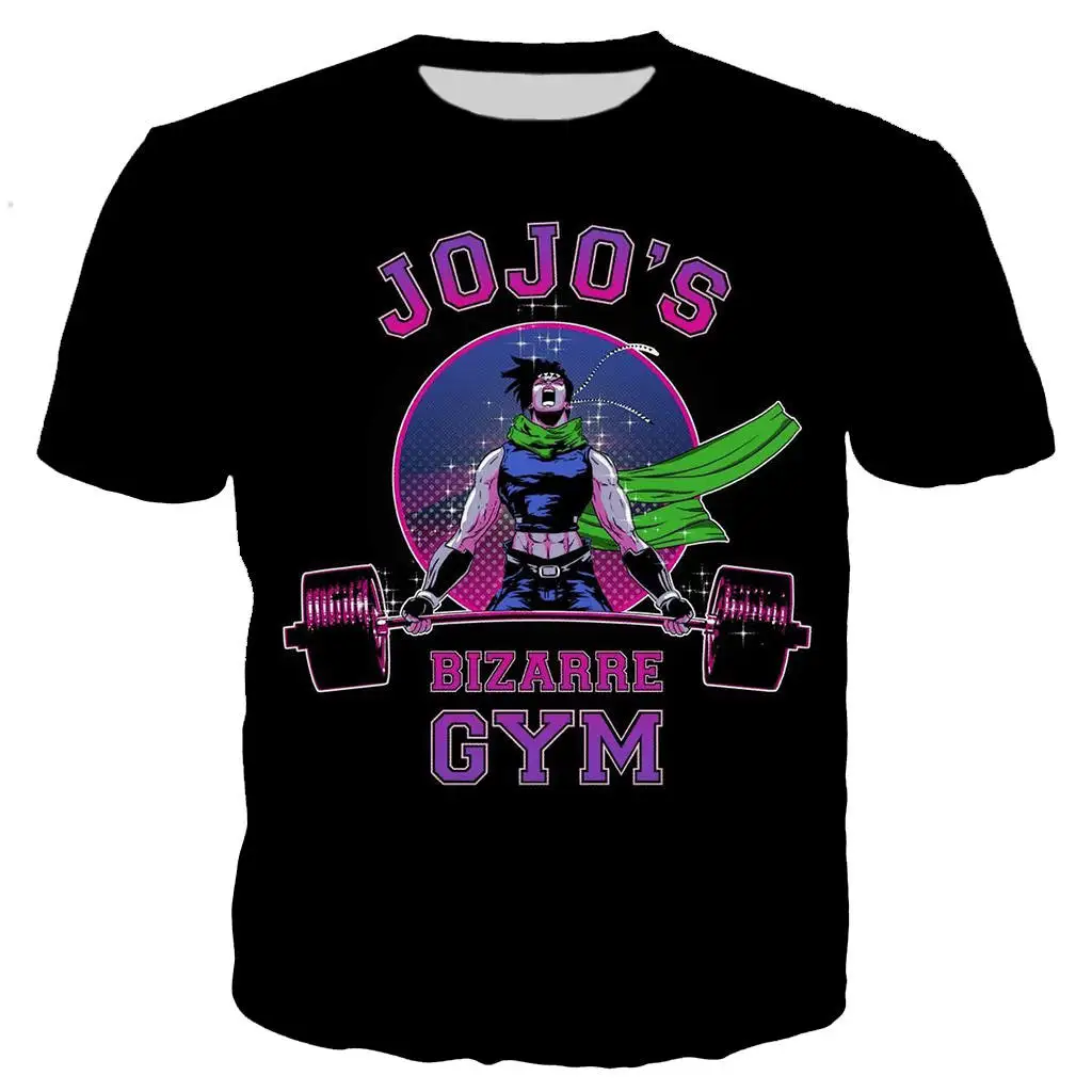 Аниме JoJo Необычные Приключения футболки Harajuku мужские и женские модные летние