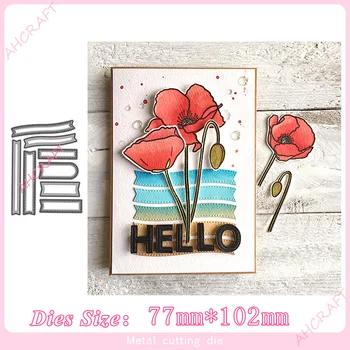 

8pcs mini banner Metal Cutting Dies for diy Scrapbooking Photo Album Decorative Embossing PaperCard Crafts Die 2020