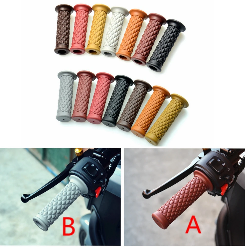 7/8" 22mm Universal Motorcycle Handlebar Grip Non Slip Rubber Handle