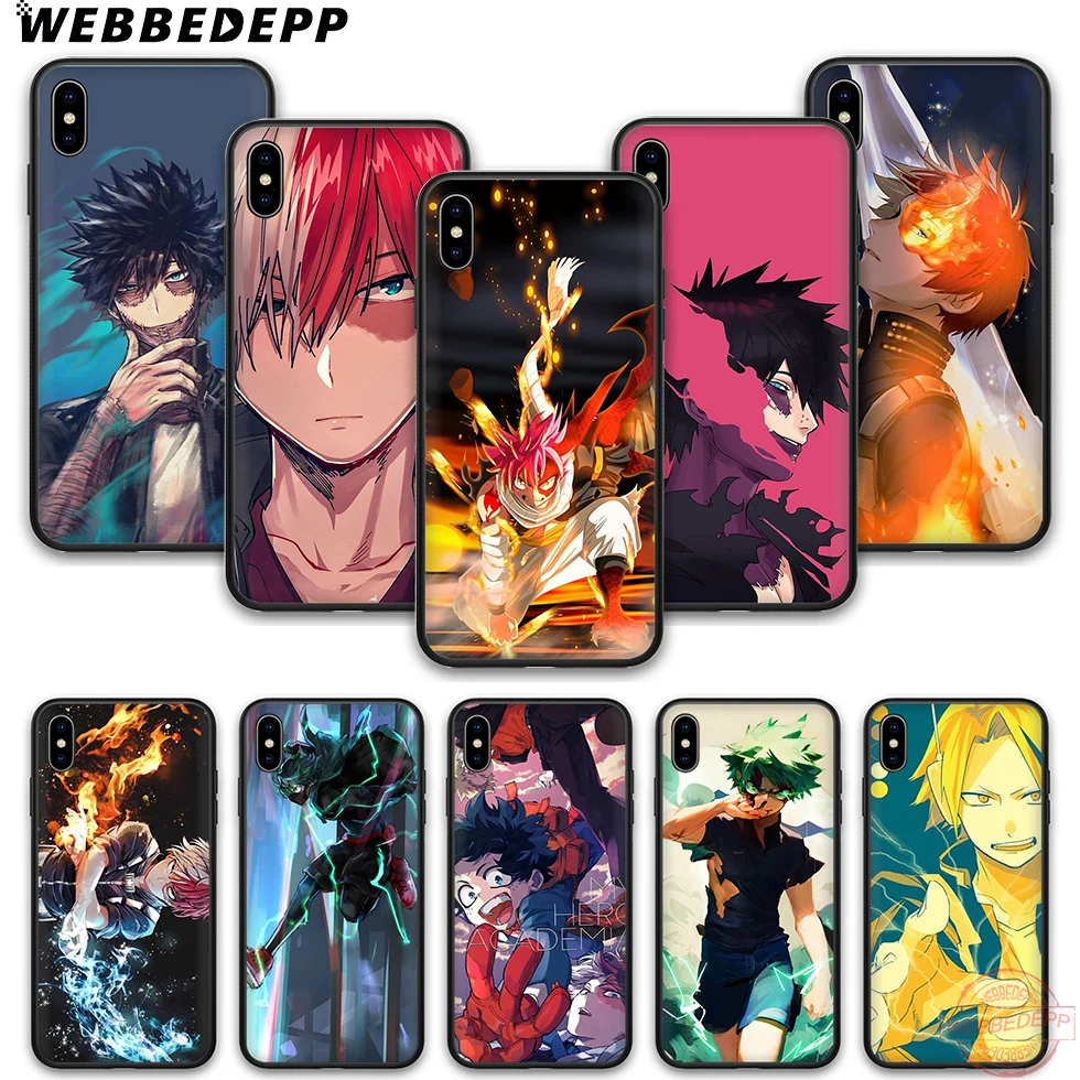 WEBBEDEPP My Hero Academia Anime soft silicone phone case for iPhone 5 6 7 8 Plus X XS XR Max.11 11peo 11proMax |