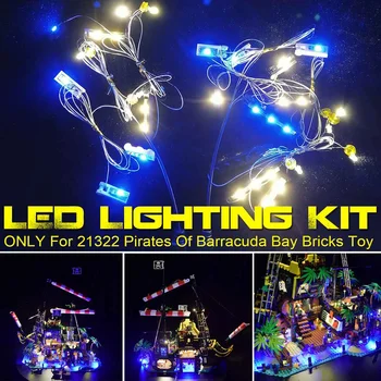 

LED Light Up Kit For 21322 for Pirates Of Barracuda Bay Bricks Toy (Model Not Included) Only LED Lighting Set with USB