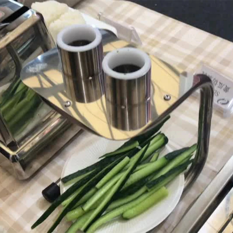 Commercial Household Cucumber Cutting Machine JC10 Cucumber Cutting Machine Coreing Double Blade Stainless Steel Body