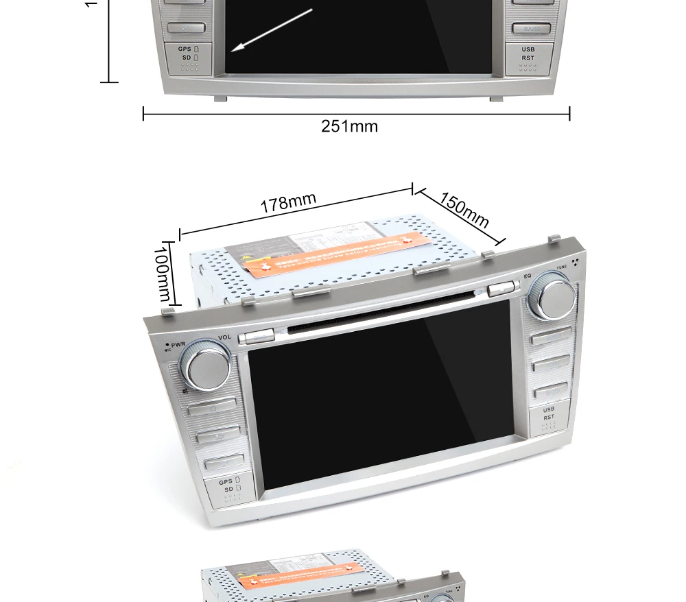 Sale Josmile 8" autoradio 2 din Android 9.0 Car DVD Player For Toyota Camry 2007 2008 2009 2010 2011Auroin 2006  GPS Navigation OBD2 16