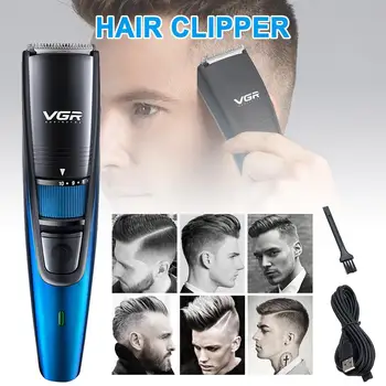 

Professional Low Noise Rechargeable Haircut Machine Adjustable 0-10mm Electric Shave Titanium ceramic blade Hair Clipper V-052