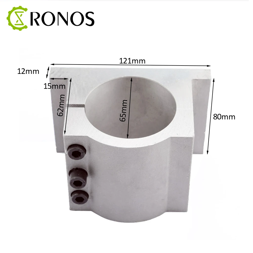 

65mm Aluminum CNC Spindle Motor Bracket Clamp CNC Router Motor Holder with 4pcs Screw Engraving Machine Fixture