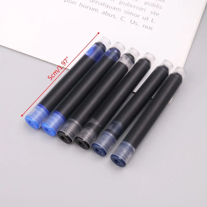 100pcs Jinhao Universal Black Blue Fountain Pen Ink Sac Cartridges 2.6mm Refills School Office Stationery