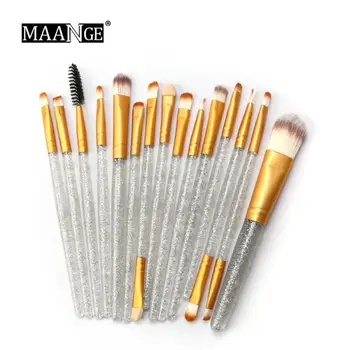 

15PCS Makeup Brushes Nylon Fiber Shimmering Powder Handle Eyeshadow Brush Set Eyeliner Eyelash Eyebrow Brushes Set Makeup Brush