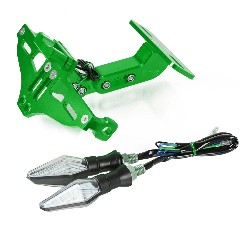 Универсальный угол Мотоцикла Алюминиевый номерной знак рамка для Kawasaki NINJA250/300R Z250/Z300/VERSYS 300X 2008