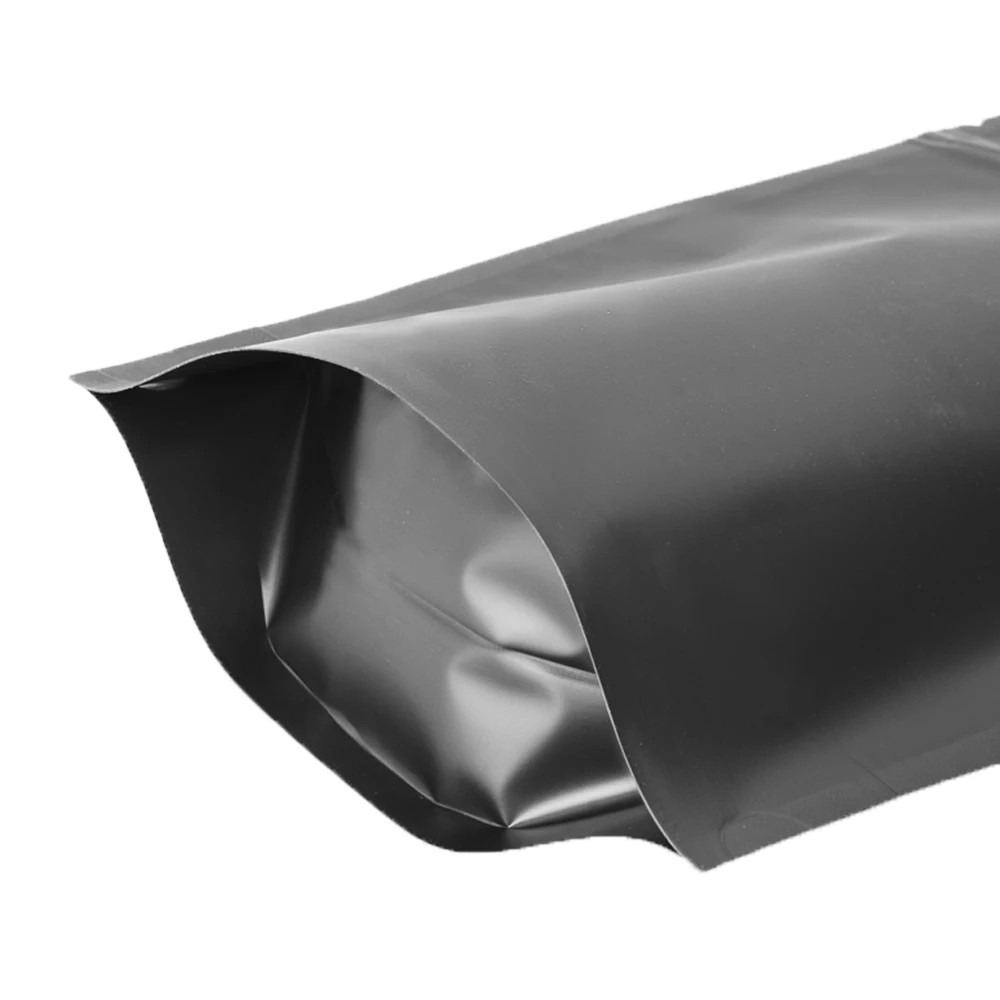 Matte Mylar Foil Stand Up Zip Lock Reusable Food Storage Pouches - 100 Pack