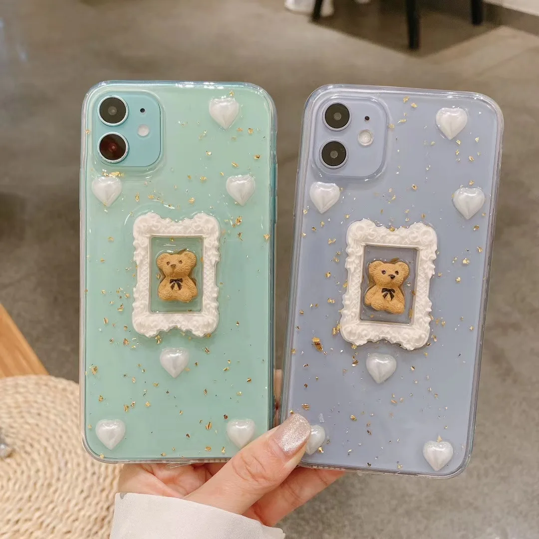 Милый мультяшный чехол с медведем для IPhone 11 Pro XS Max Case SE 2 мягкий силиконовый 2020 XR X 7