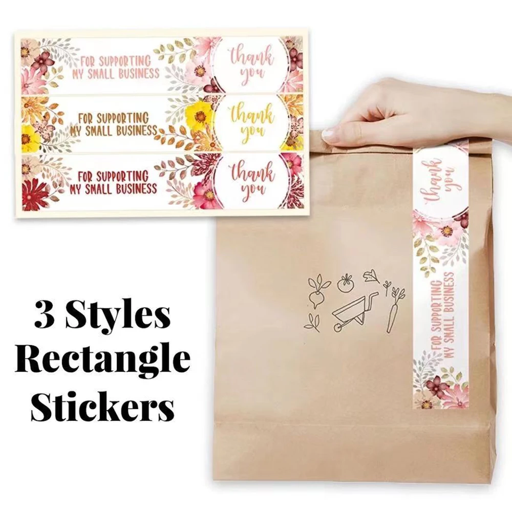 30-60 Buah Label Segel Stiker Terima Kasih Bunga Gaya Baru Terima Kasih Telah Mendukung Label Alat Tulis Dekorasi Hadiah Bisnis Kecil Saya