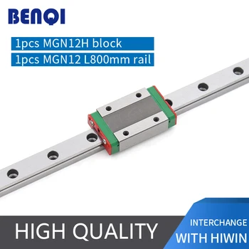 

cnc linear guide 1pc MGN12H block + 1pc linear rail MGN12-800mm for cnc machine