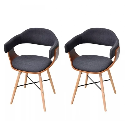 

2 Bentwood Chairs with Fabric Cover