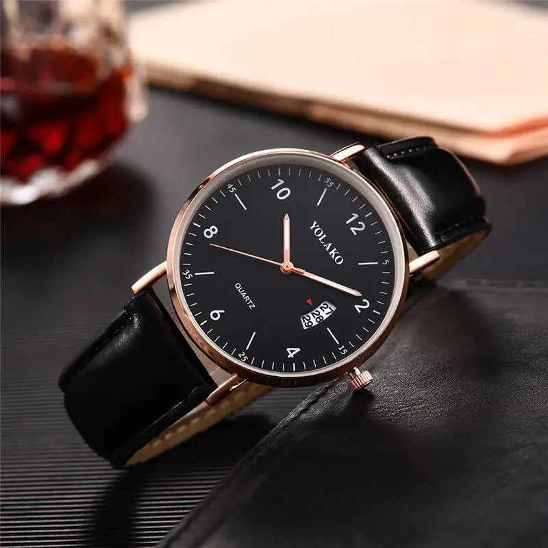 

Men's Watch Simple Fashion Retro Male Wrist Watch Business Casual Leather Strap Men Calendar Quartz Clock Gift Relogio Masculino