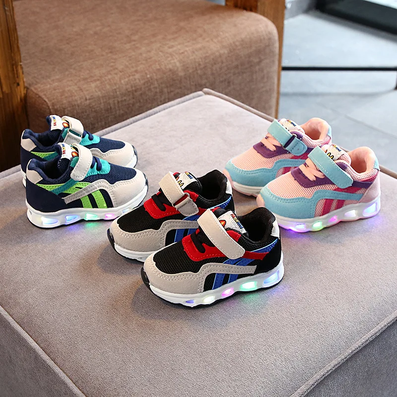  Size 21-30 Children's Led Shoes Boys Girls Lighted Sneakers Glowing Shoes for Kid Sneakers Boys Bab