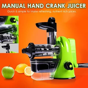 

500ML Multifunctional Manual Fruit Ice Cream Machine Juicer Extractor Squeezer Manual Juicers Meat Fruit Vegetable Wheatgrass
