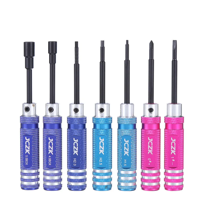 

Hot Sale JCZK Screwdriver Tool Set Hex Flathead Phillips Screw Nut Driver Repairing Tool For RC Models Other Repairing Tools