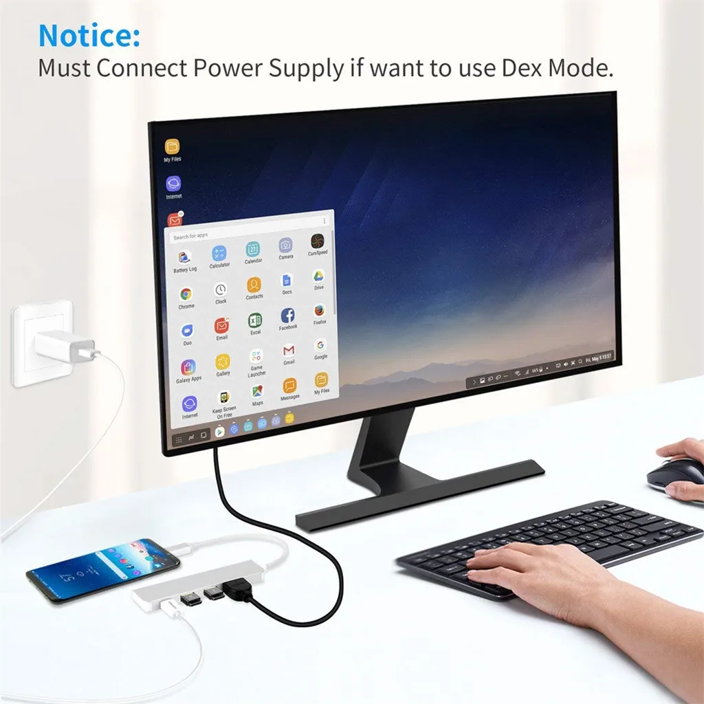 USB C концентратор HDMI SD/переходник для sd карт Galaxy Note8/S8/S8 + samsung Dex Mode F826|Компьютерные