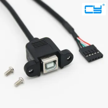 

2pcs/20cm USB 2.0 B Type Female socket Printer Panel Mount to Pitch 2.0mm 5pin Housing PCB Motherboard Dupont Cable