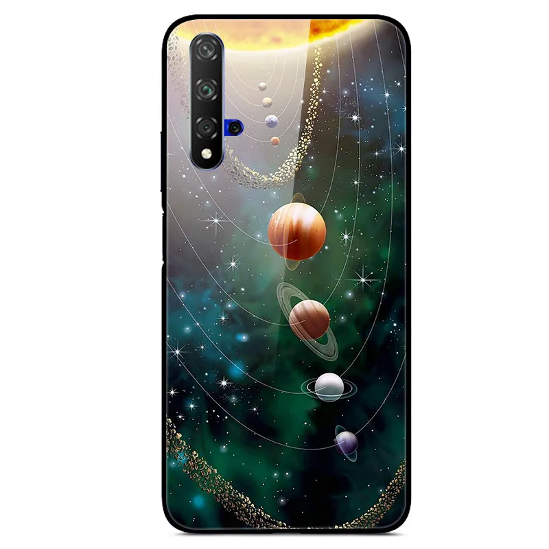 3D Cat Print Tempered Glass Phone Case Cover