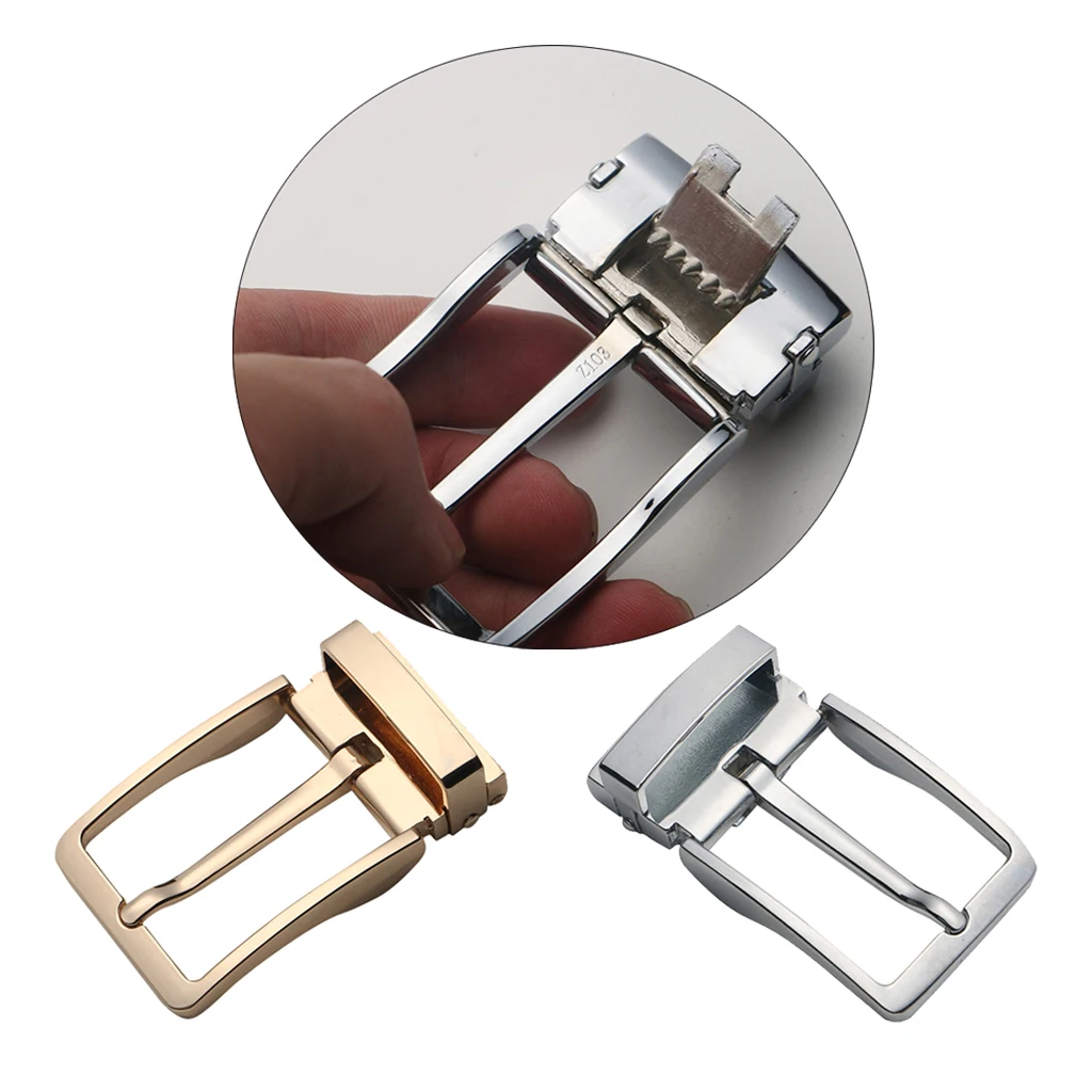 Men Reversible Metal Alloy Belt Buckles Replacement Rectangular Pin Buckles
