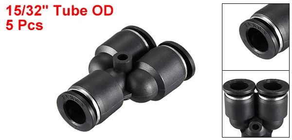 12mm 5pcs Uxcell 2/4/5/8/20 штук пуш-ап для того чтобы соединить штуцеры Y Тип соединение для труб пуш-ап подходящий фитинг для того чтобы соединить с полиэтиленом нейлон - Цвет: 12mm 5pcs