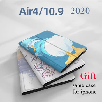 

Green Marble Smart Cover for iPad Air 4 10.9 Inch 2020 with Pencil Holder Air 4th Case Support Touch ID/iPad Pencil Charging