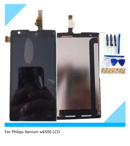 

Original Quality 4.3 Inch For Philips Xenium w6500 LCD Screen Display+Touch Screen Digitizer Assembly Black Color With Tape