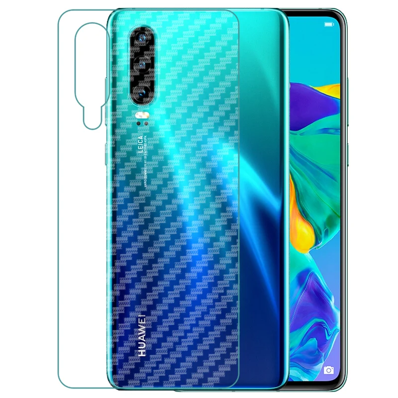 

3D Carbon Fiber Back Film Screen Protector For Huawei P30 Pro Nova 5 Pro 5i Pro Mate 30 Pro Soft 3H Ultra thin Protective Film