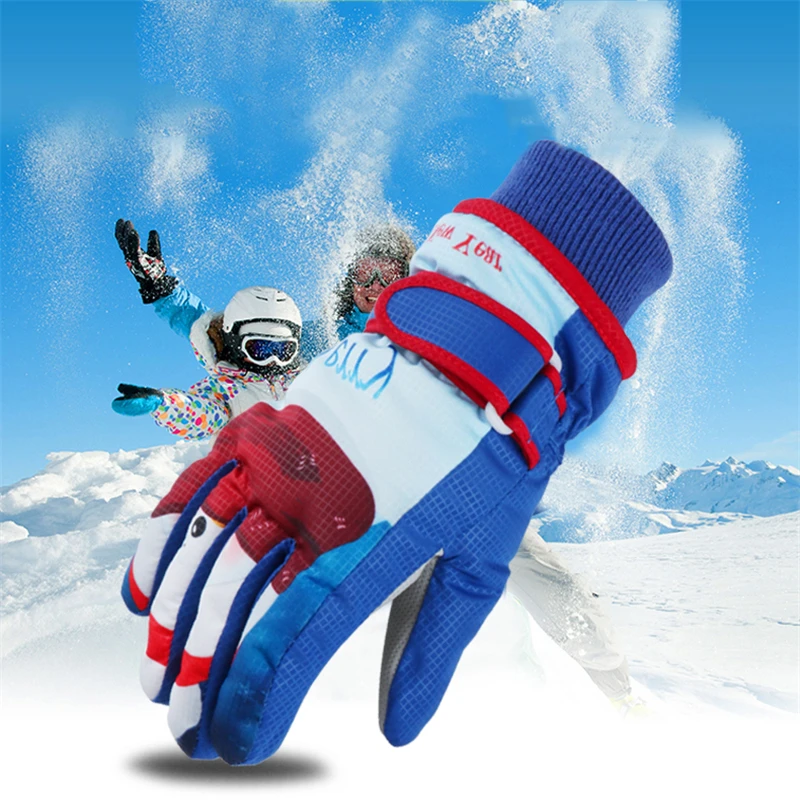 

WOSAWE Winter Children Skiing Gloves Touch screen Cycling Waterproof Hand Protection Fleece kids Keep Warm Windproof Gloves