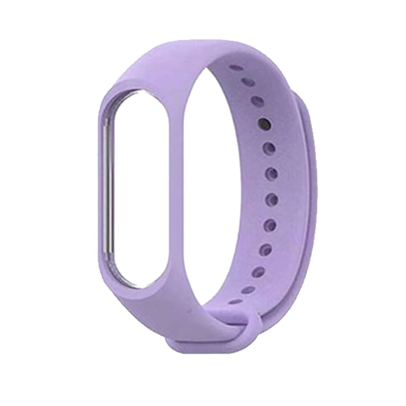 Браслет для mi Band 4 3 спортивный ремешок часы металлический силиконовый ремешок для mi band 3 4 браслет mi band 4 3 ремешок - Цвет: purple