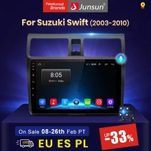 Junsun V1 4G + 64G Android 10 AI Control de voz 9 pulgadas radio coche con auto pantalla para Suzuki Swift 2005-2010 Multimedia altavoces con bluetooth/android auto /carplay/ NO cd /navegador gps coche
