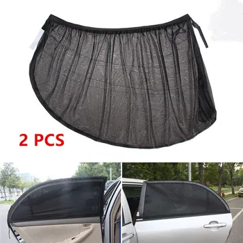 

Universal 2PCS Car Rear Side Window Sun Visor Shade Car Side Window Baby Sun Shade Cover Auto UV Protection Block Mesh