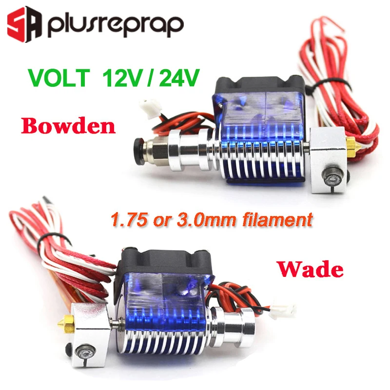 V6 J head 12 В 24 в полностью металлический Hotend Уэйд или Боуден экструдер нагреватель