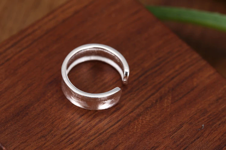 925 Sterling Silver Rings For Women geometry width Open Ring Hypoallergenic Sterling Silver Jewelry Gifts For Girls Silver Rings Silver Ring