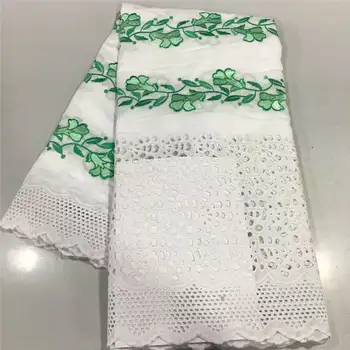

Latest african cotton lace fabric 2019 high quality nigerian french pure cotton embroidered Swiss voile lace fabrics !LC202206