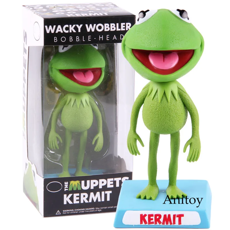 

The Muppets Show Kermit The Frog Wacky Wobbler Bobble Head Action Figure PVC Collectible Model Toy Doll Gift for Kids
