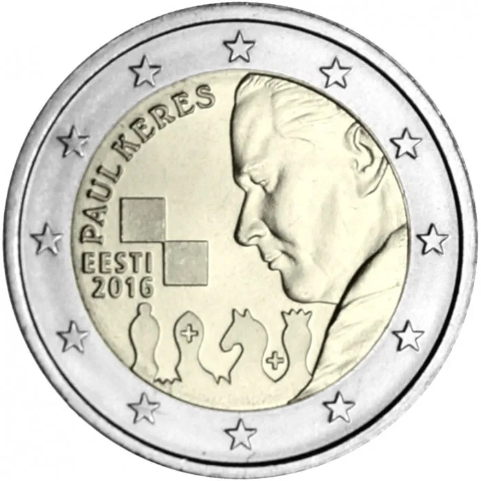 Estonia 2016 Paul Kells 100th Anniversary 2 Euro Real Original Coins 