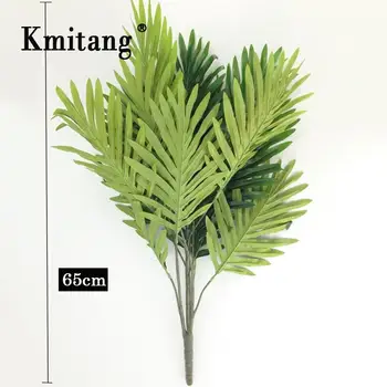 

65cm Tropical Tree Large Artificial Plants Fake Palm Leaves Silk Coconut Leaf Green Monstera Branch For Home Party Wedding Decor