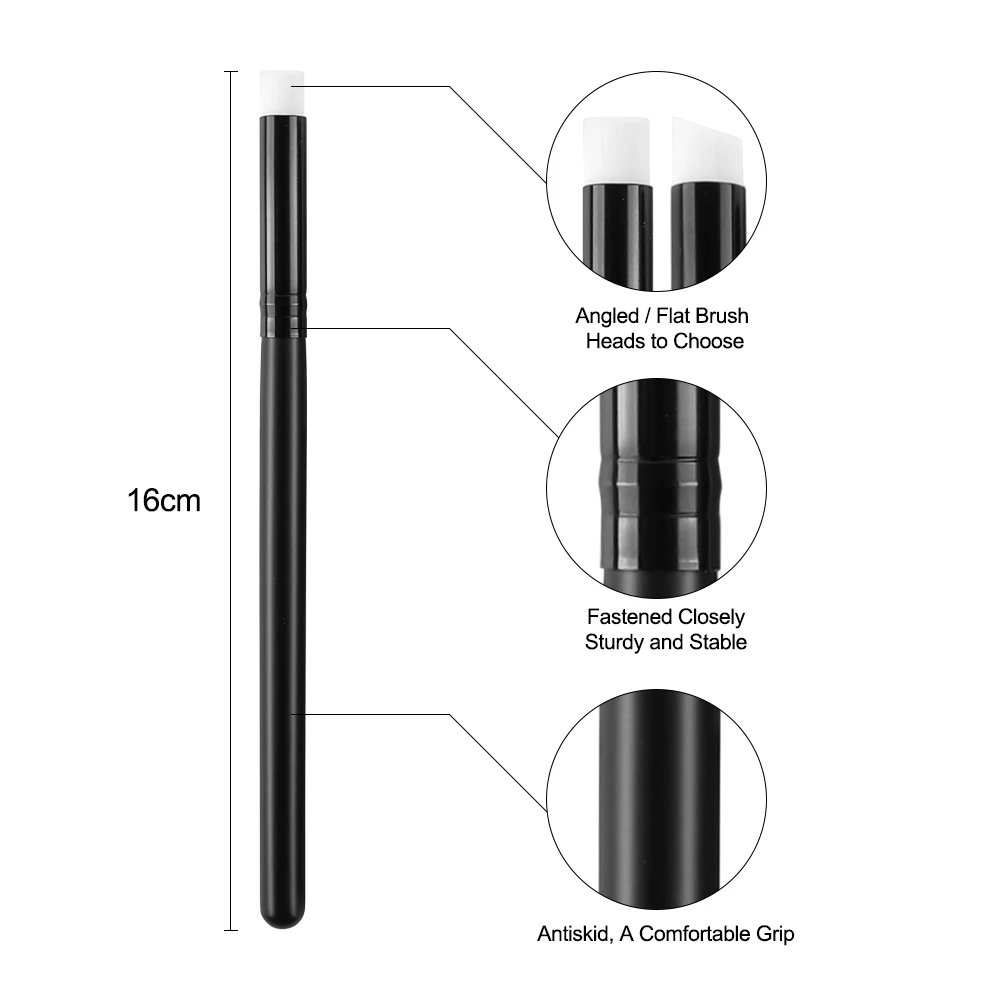 4mm/6mm/8mm Flat /Angled Mini Detailed Blending Brushes 2